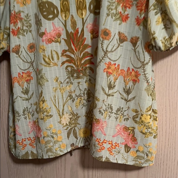 Rose & Olive Floral Blouse - Olive and Pink - Picture 9 of 12